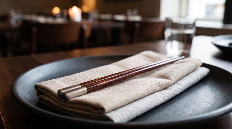 Moody interior of the Japanese restaurant