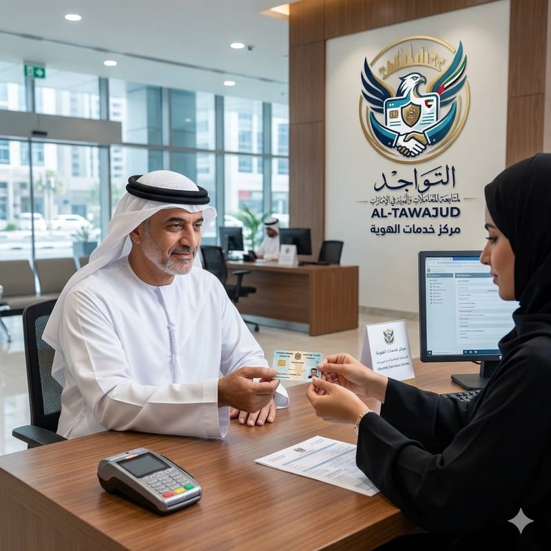 رجل خليجي يحصل علي الهوية الاماراتية وهو سعيد