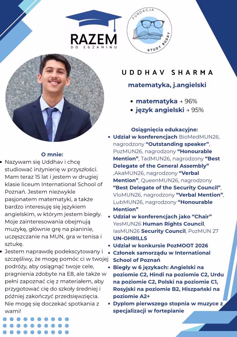 Uddhav Sharma - Korepetytor