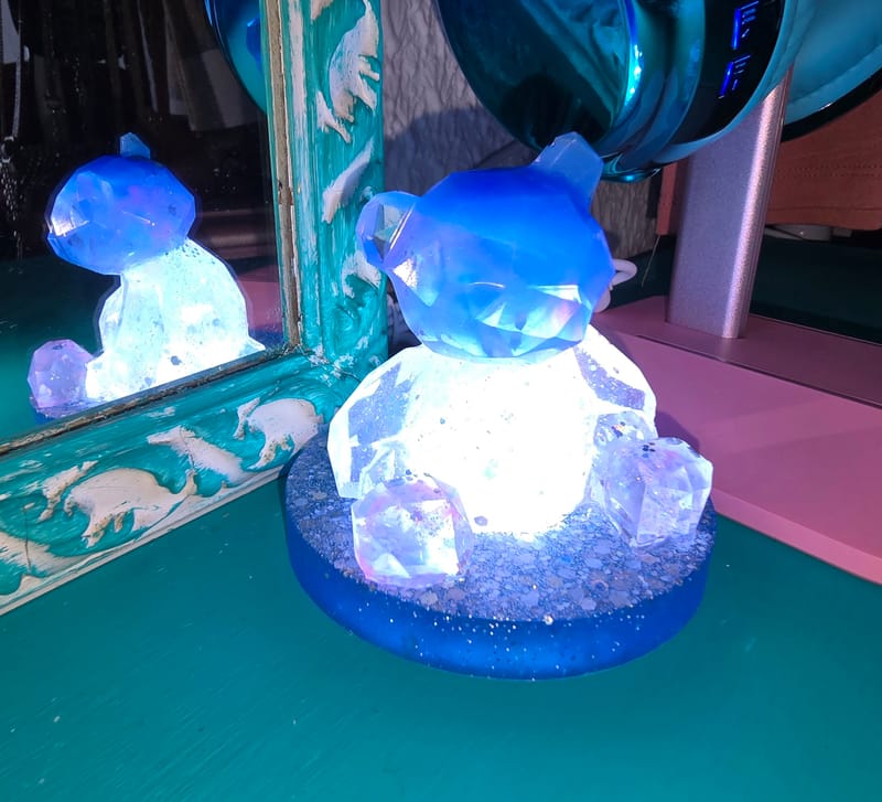 Hand made resin night lights detail 1