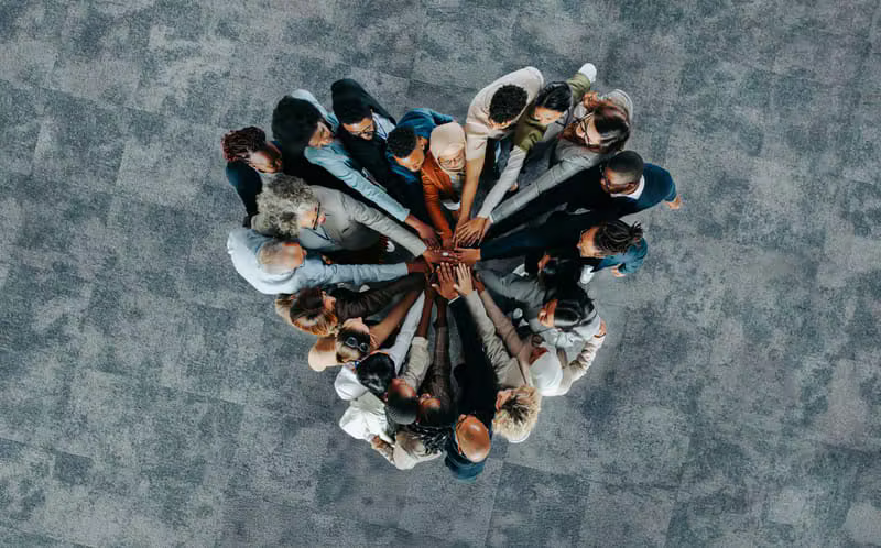 Professional networking moment among members