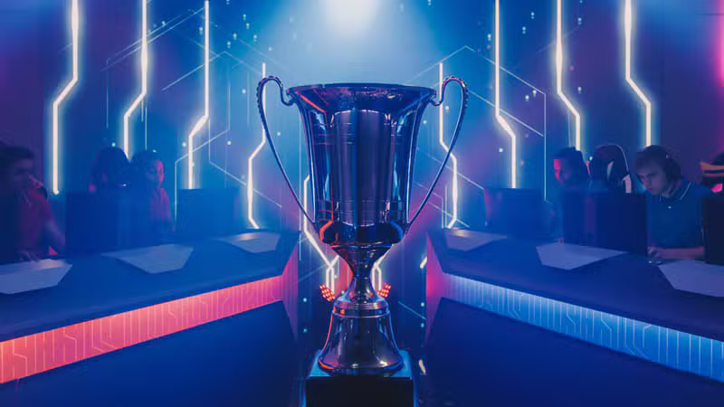 Joueurs pro sur mobile en pleine compétition e-sport