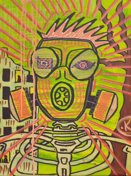 Opera d'arte contemporanea intitolata GENERAZIONE SCARTO - Tecnica mista e arte underground