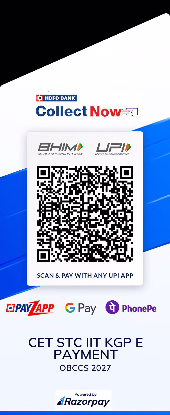 UPI QR code for conference registration payment