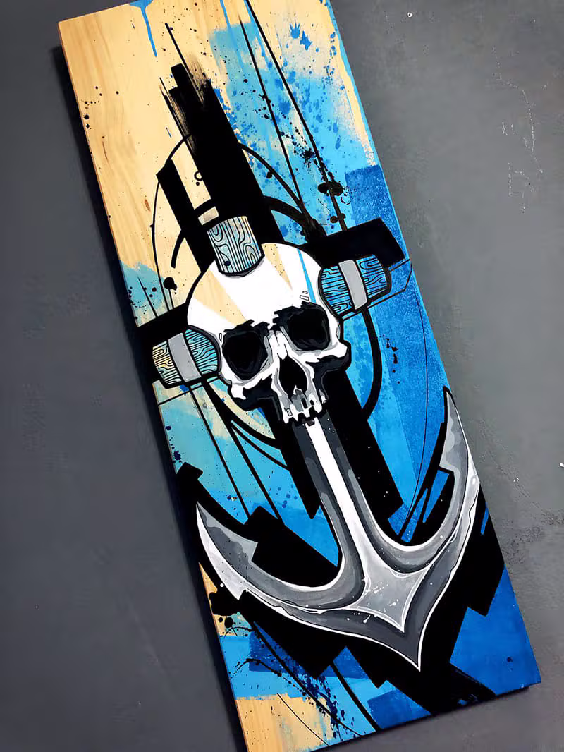 PIRATE ANCHOR SKULL