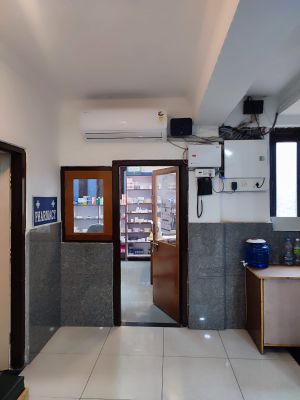 Modern clinic waiting area