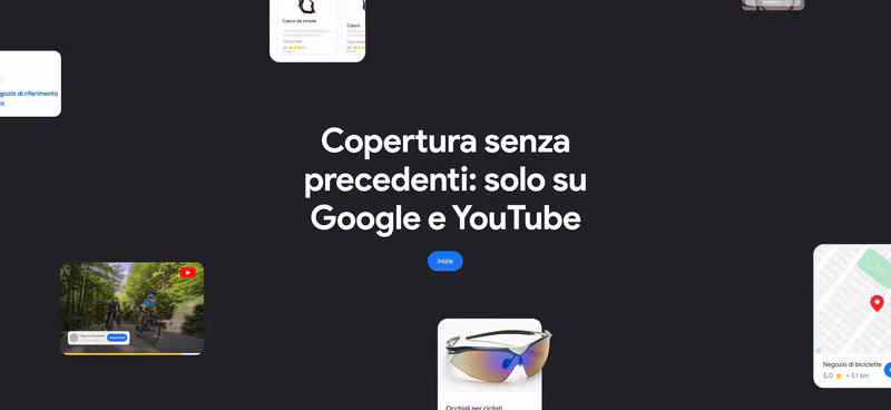 Copertura senza precedenti: solo su Google e YouTube