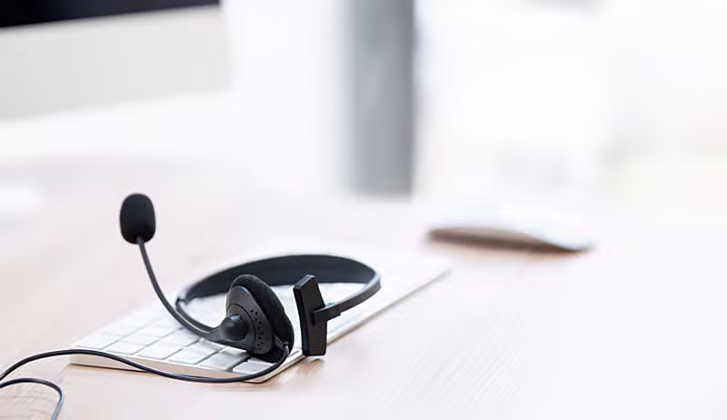 Customer service headset indicating professional support
