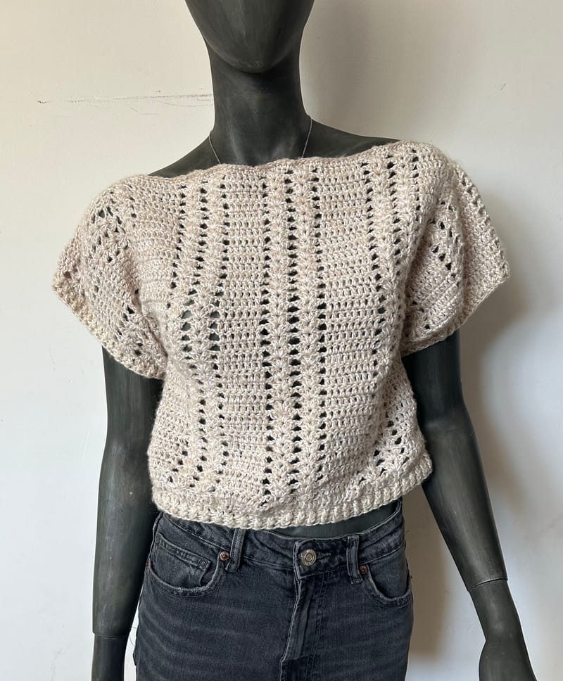 Katoen/mohair top