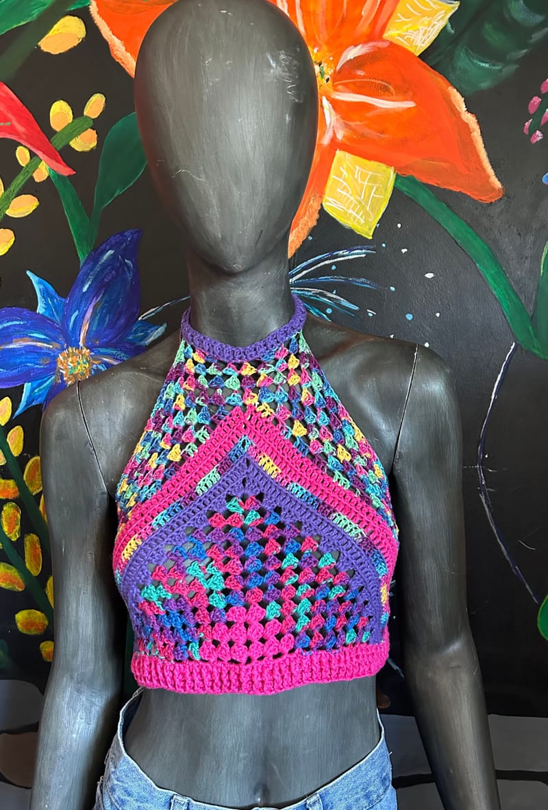 Roze halter top