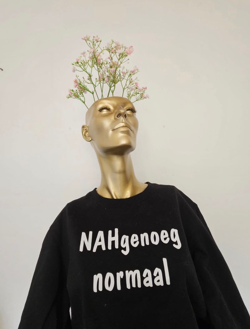 Sweater NAHgenoeg normaal zwart/wit (perloved)