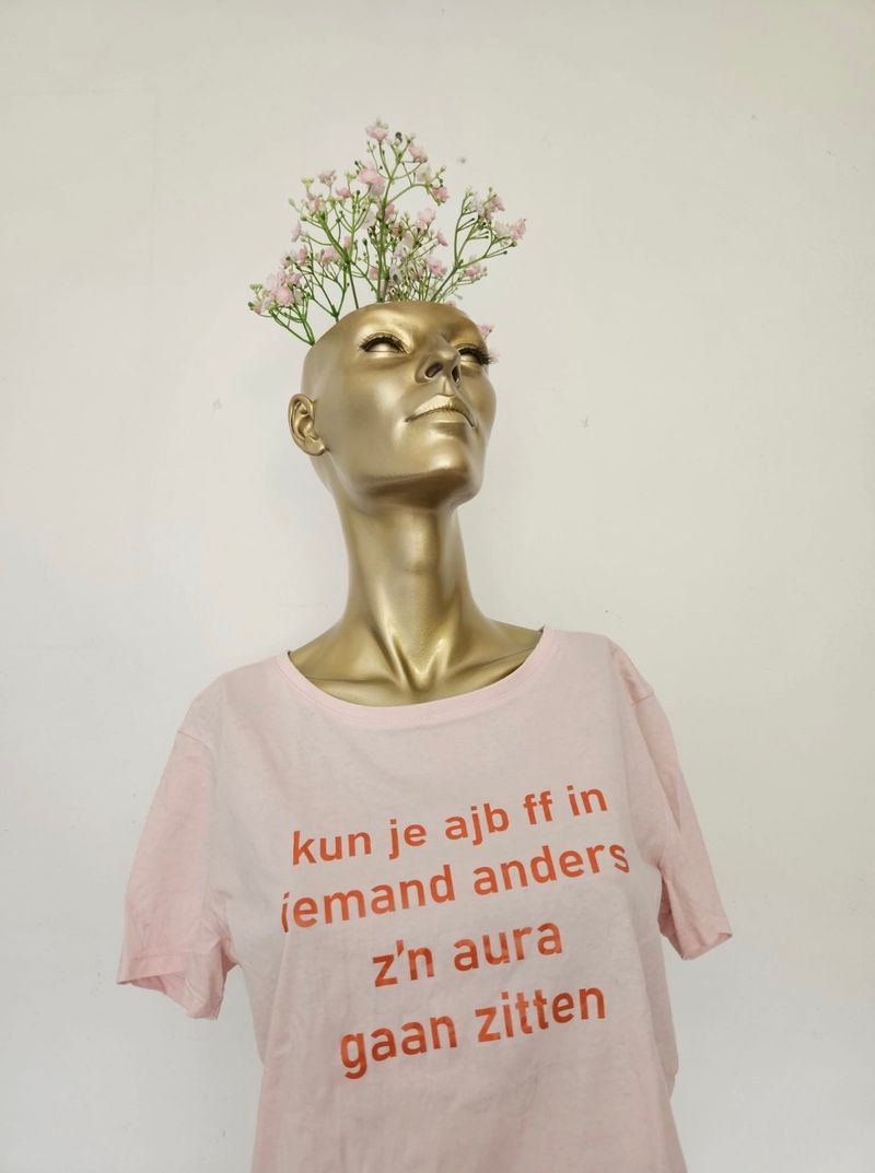 t-shirt kun je ajb in... rose/oranje (preloved)