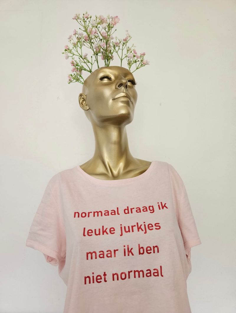 t-shirt normaal draag ik... rose/rood (preloved)