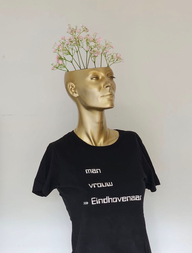 t-shirt man/vrouw/Eindhovenaar zwart/wit (preloved)