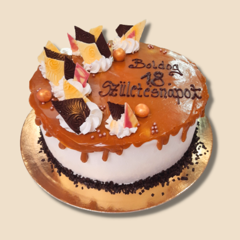 8 szeletes – Karamell torta – 16 cm Ø