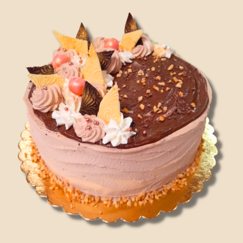 8 szeletes – Mogyorókrémes torta – 16 cm Ø
