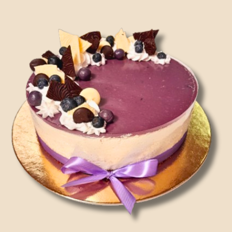 8 szeletes – Áfonyás joghurt torta – 16 cm Ø