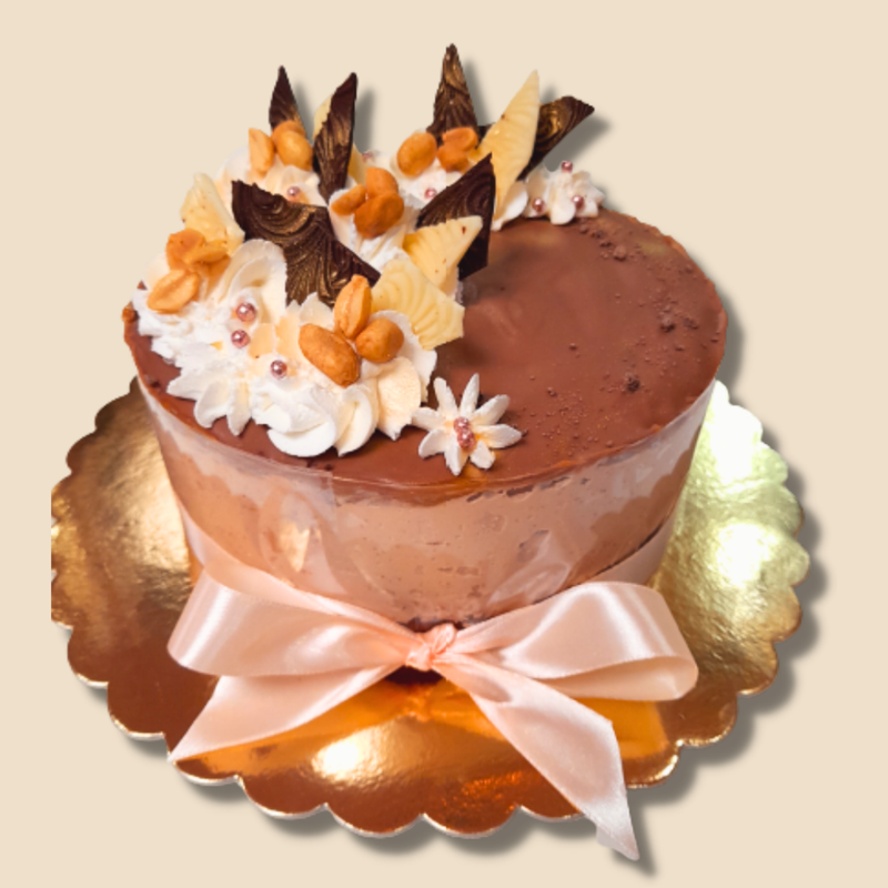 8 szeletes – Snickers torta – 16 cm Ø