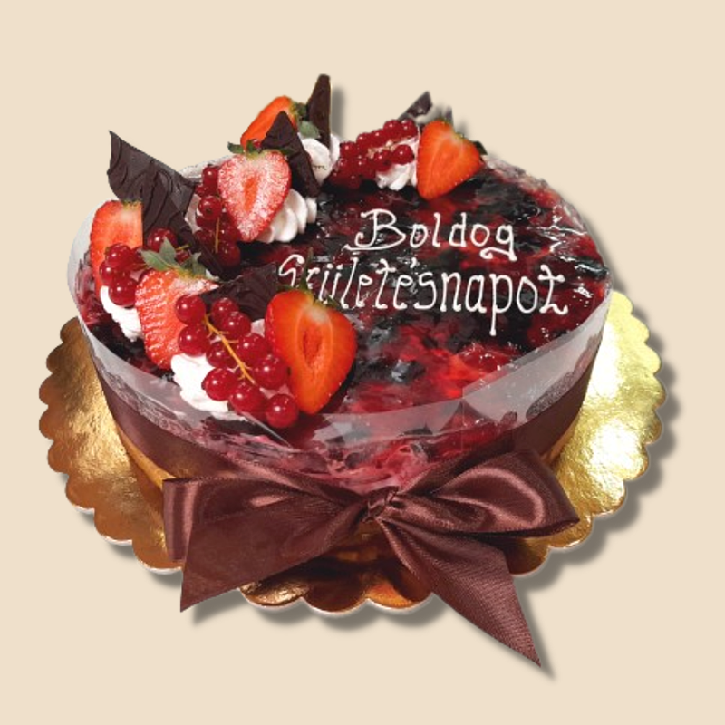 8 szeletes – Erdei gyümölcsös sajttorta – 16 cm Ø