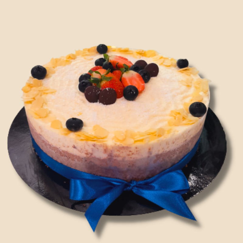 8 szeletes – Liszt, cukor és tej hozzáadása nélkül készült csokis-kókuszos torta – 16 cm Ø