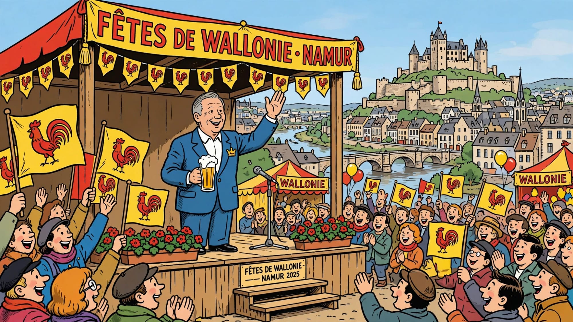 UNE VISITE INATTENDUE À NAMUR… LE ROI PHILIPPE PARTICIPE POUR LA PREMIÈRE FOIS AUX FÊTES DE WALLONIE