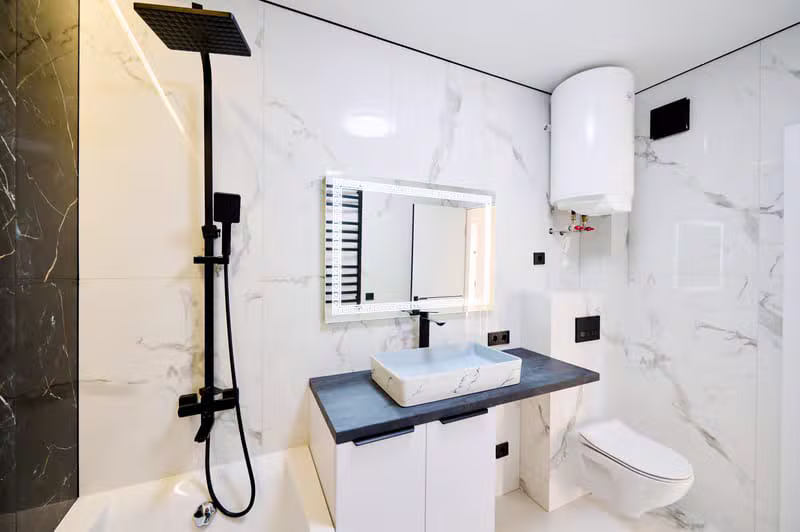 Luxe Inbouw Regendoucheset Zwart