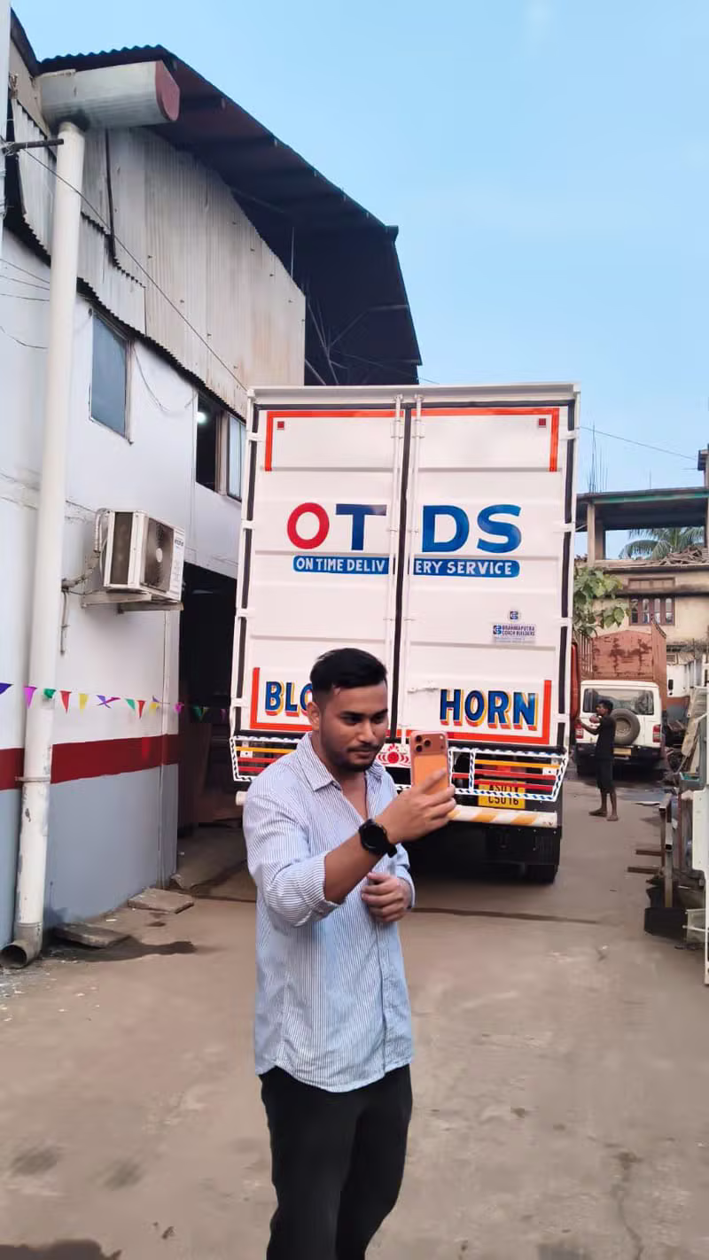 OTDS founder with delivery truck