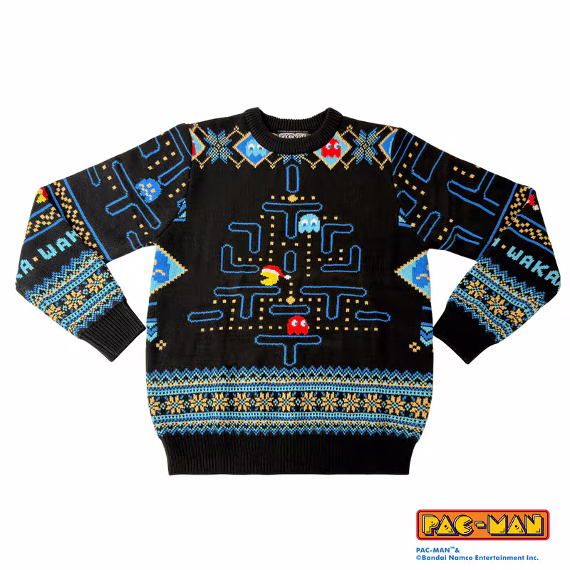 Bandai Namco PAC-MAN Licensed Holiday Sweater -Product Photo