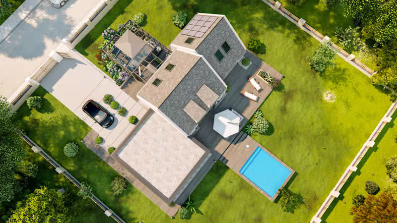 Modern Duplex Elevation