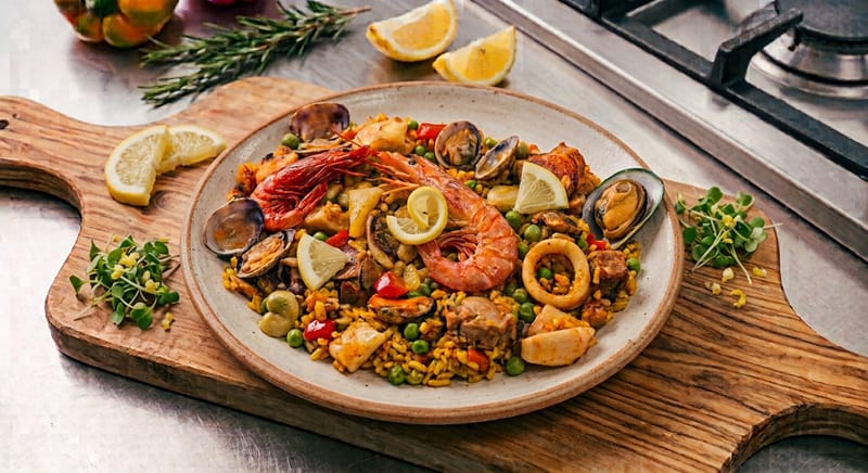 Paella perfectamente terminada
