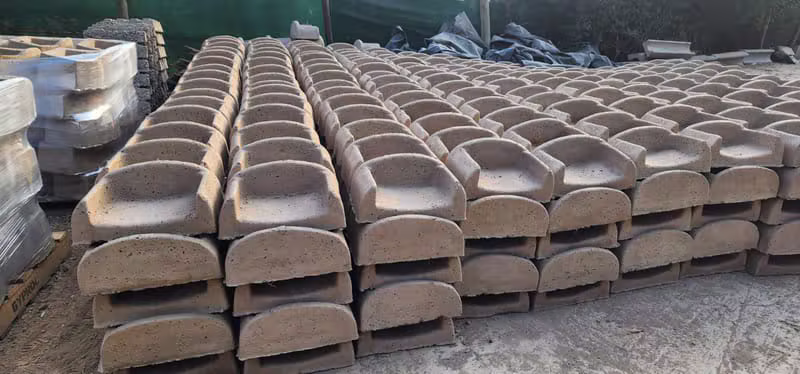 Stacked precast concrete channels
