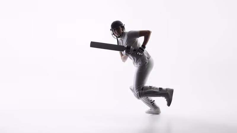 Cricket match action