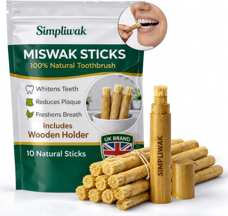 Miswak Stick Toothbrush (10 pack with holder)