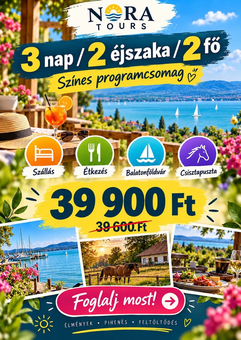 3 nap / 2 éjszaka / 2 fő