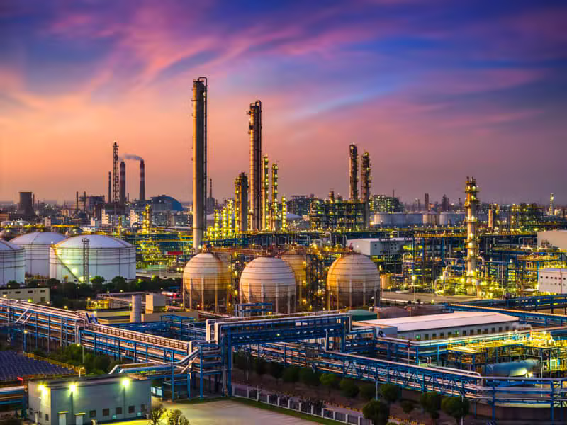 Industrial chemical storage facility