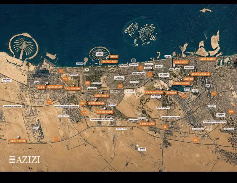 Dubai Real Estate Map overview