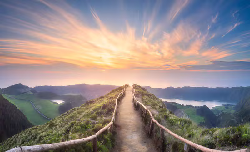 Paisagem vibrante de São Miguel, Açores