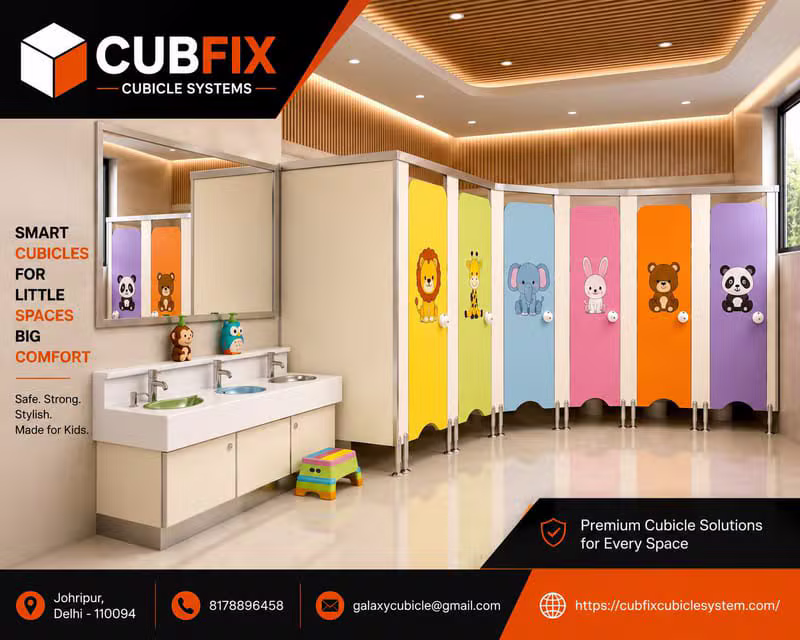 Kids & Shower Cubicle System installed in an Indian washroom