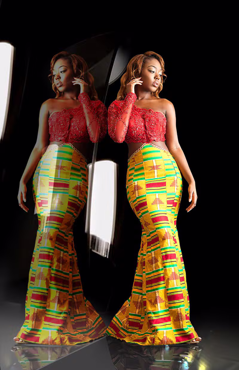 Elegant Kente evening gown