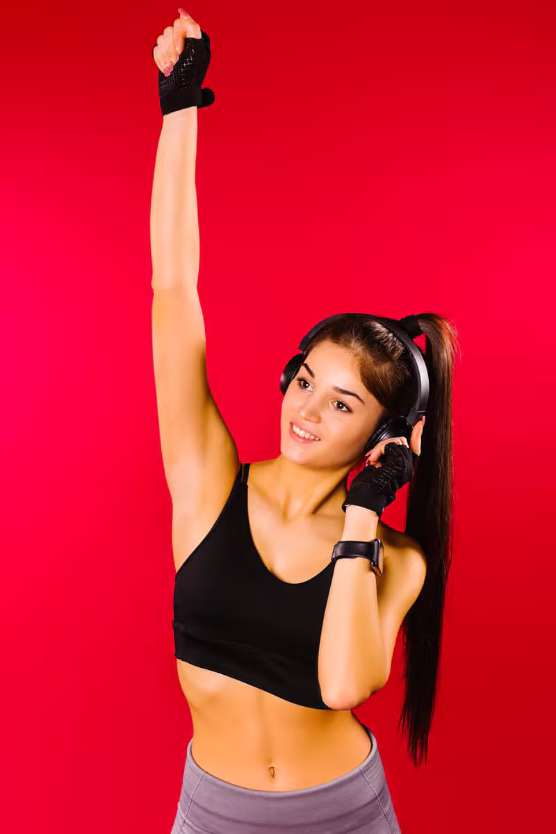 DJ performing at a high energy fitness event