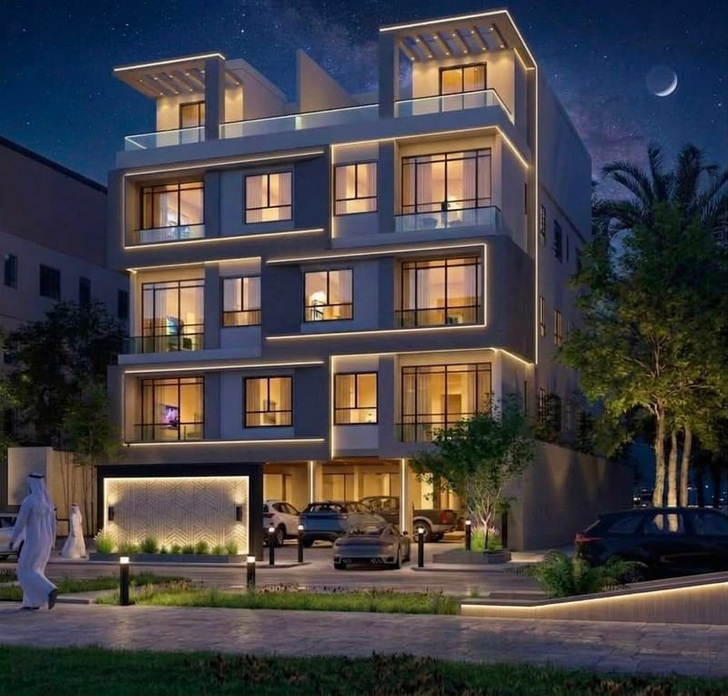 تصميم معماري حديث لمبنى سكني