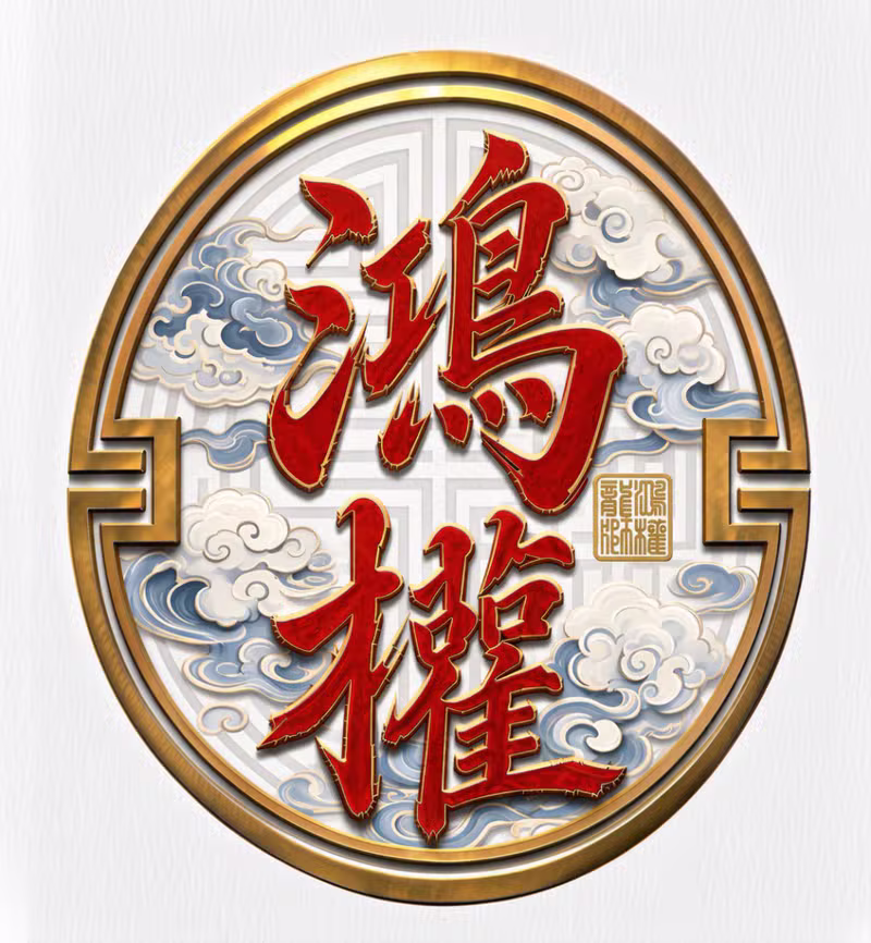 Hong Quan Lion and Dragon Dance crest logo