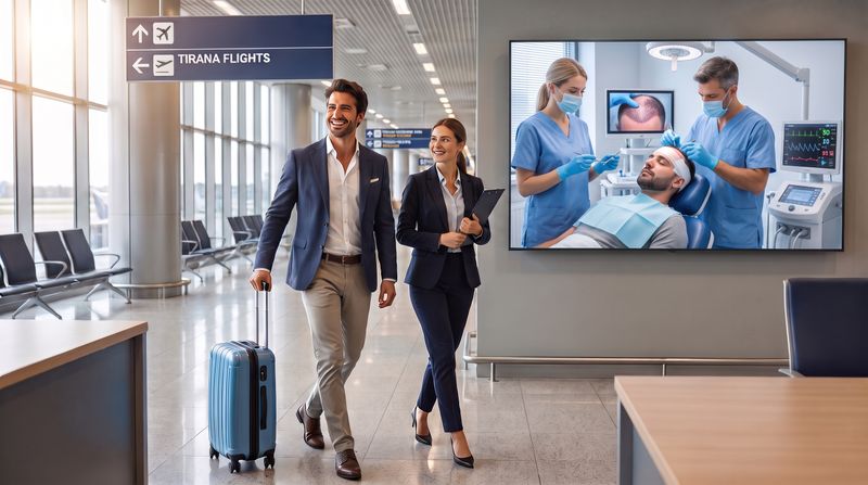 Paziente felice dopo un viaggio medico in Albania