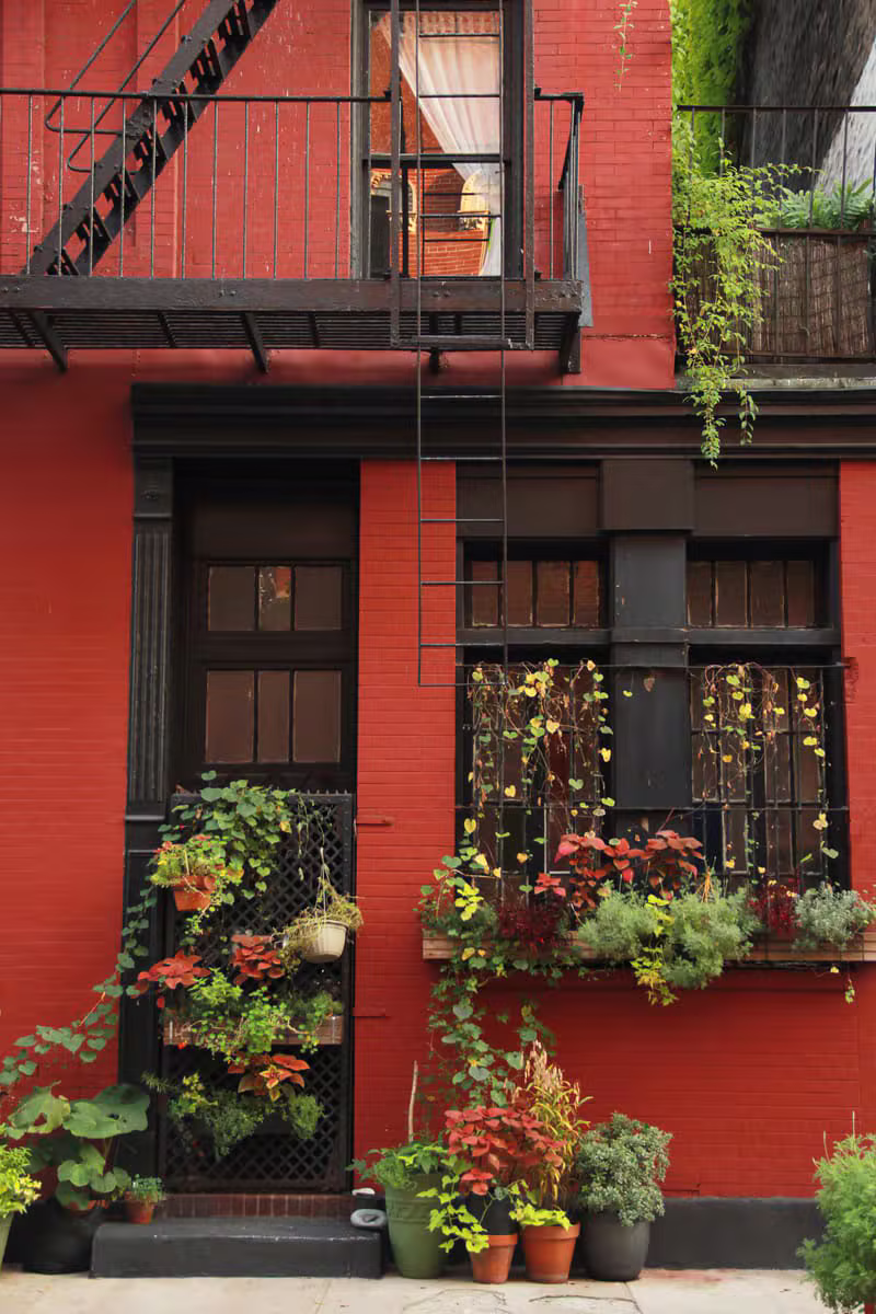 New York City neighbors working together in a West Village community garden
