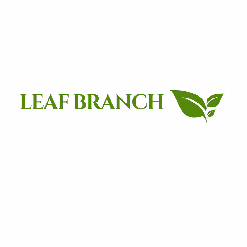 Leaf Branch wordmark logo with leaf emblem