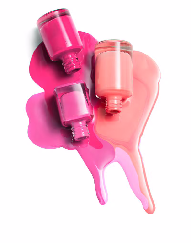 Soft pink glossy manicure