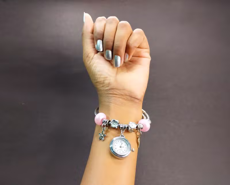 Elegant luxury nail design detail