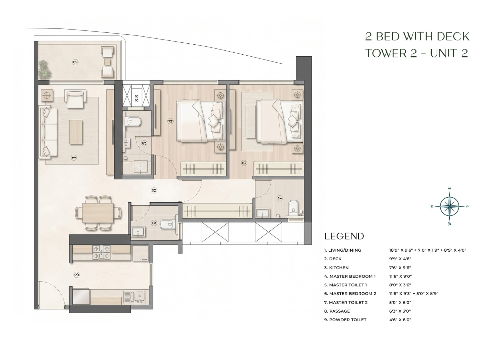 2BHK WITH DECK