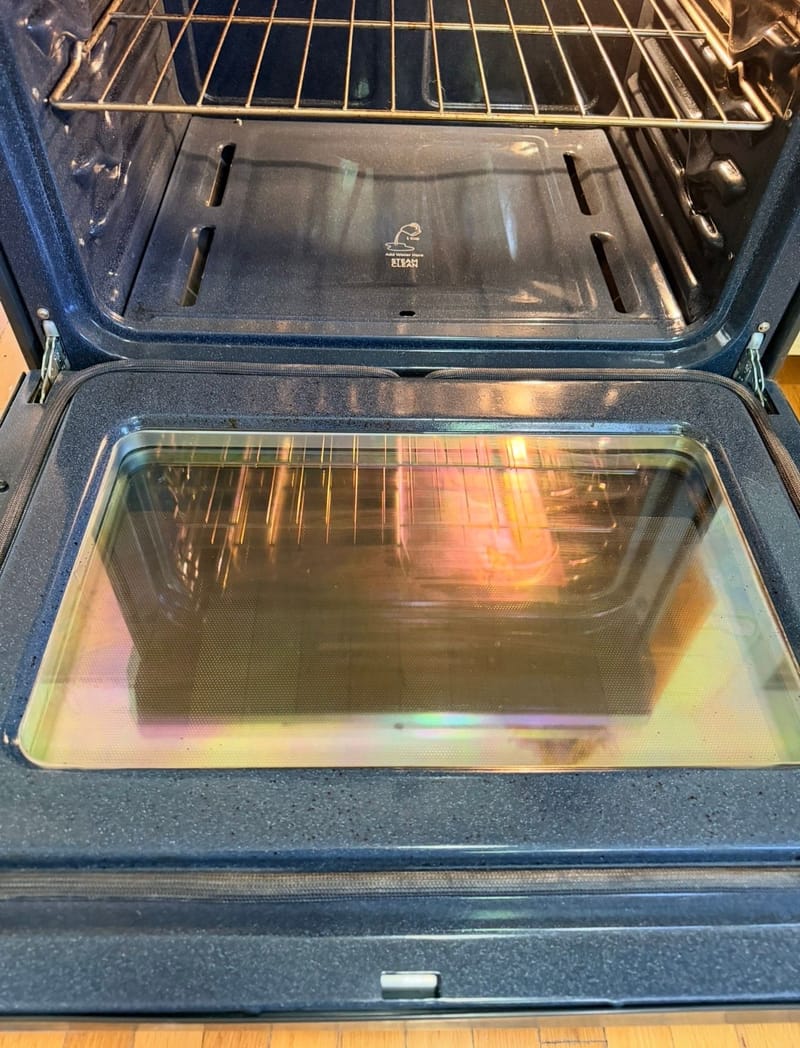 After cleaning: Oven Cleaning