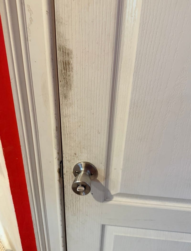 Before cleaning: Door Deep Clean